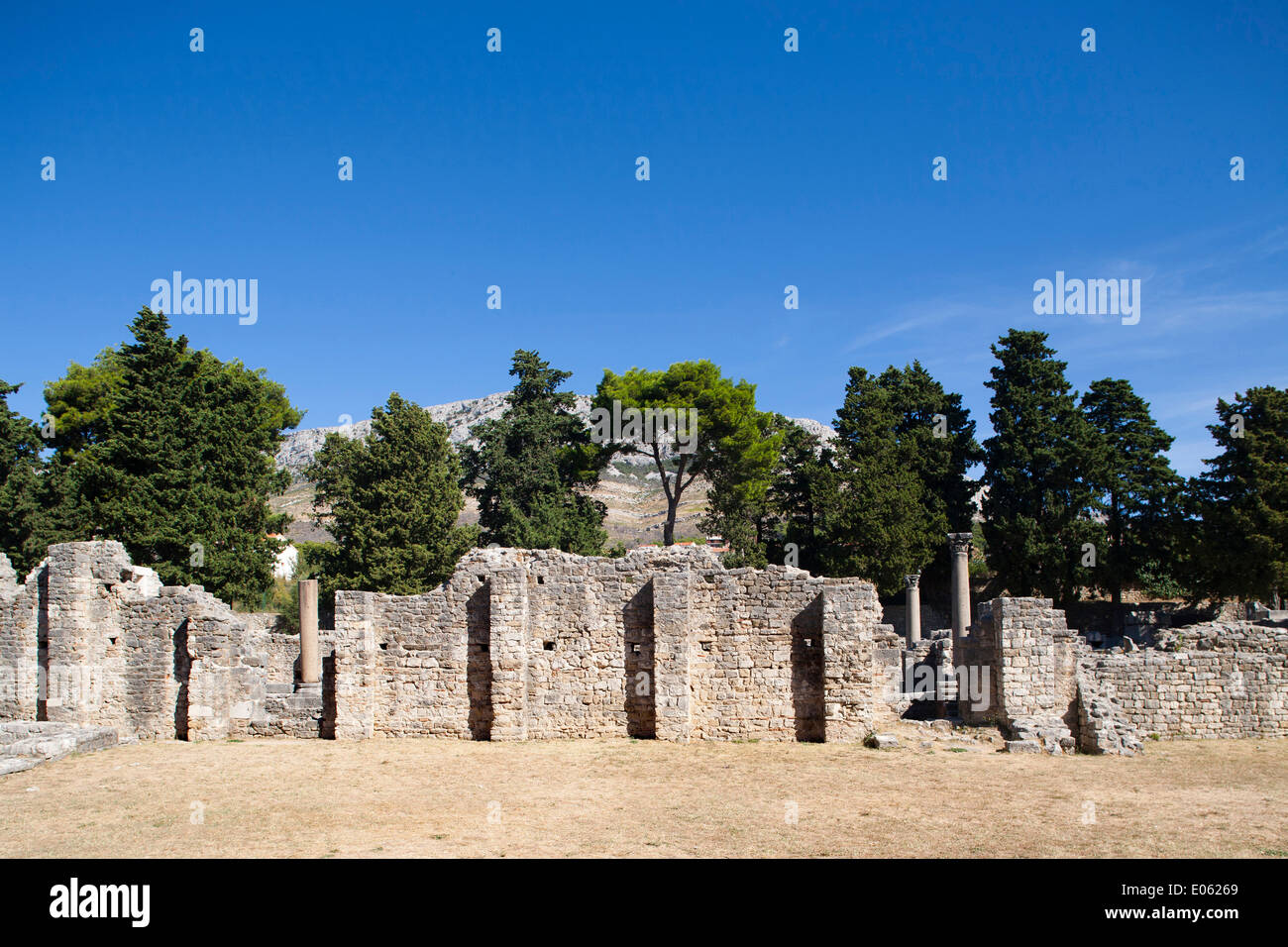 Zone archéologique, solin, Dalmatie, Croatie, Europe Banque D'Images