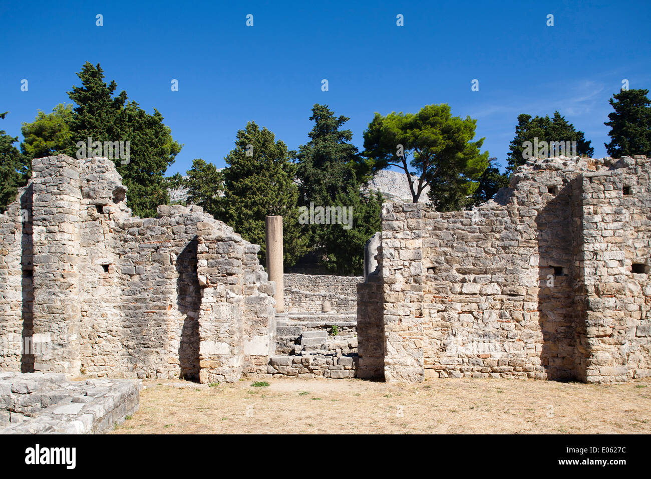 Zone archéologique, solin, Dalmatie, Croatie, Europe Banque D'Images