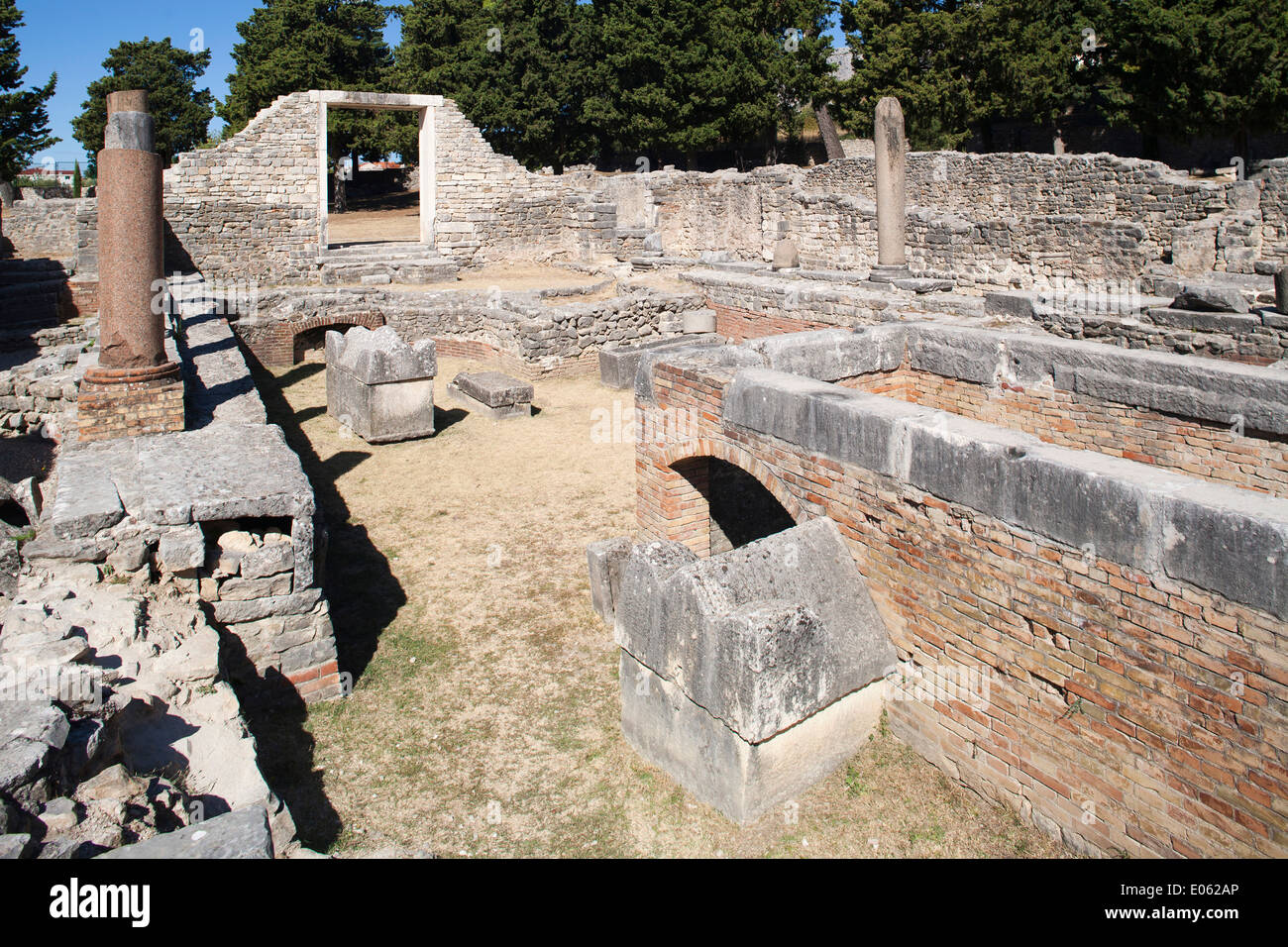 Zone archéologique, solin, Dalmatie, Croatie, Europe Banque D'Images