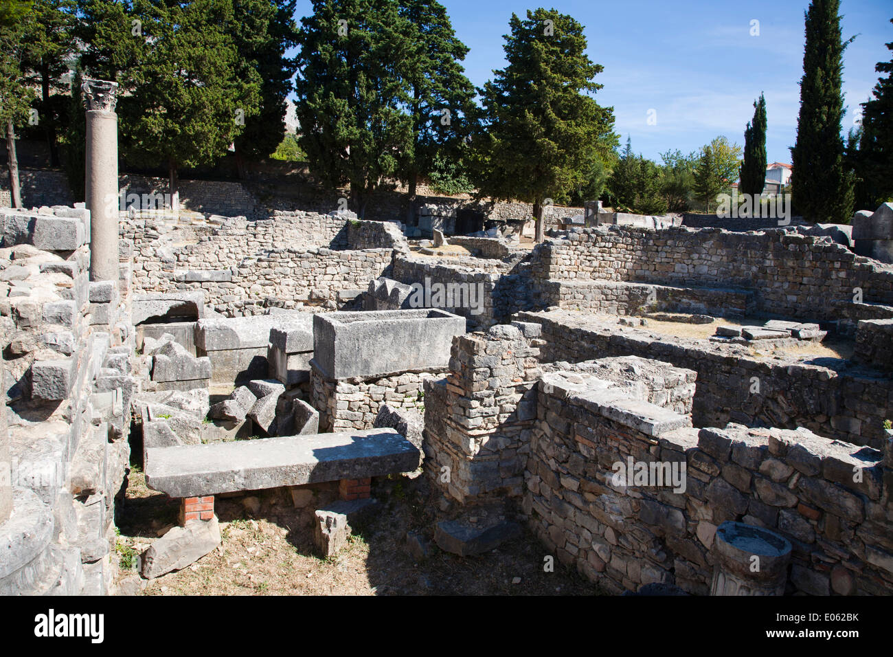 Zone archéologique, solin, Dalmatie, Croatie, Europe Banque D'Images