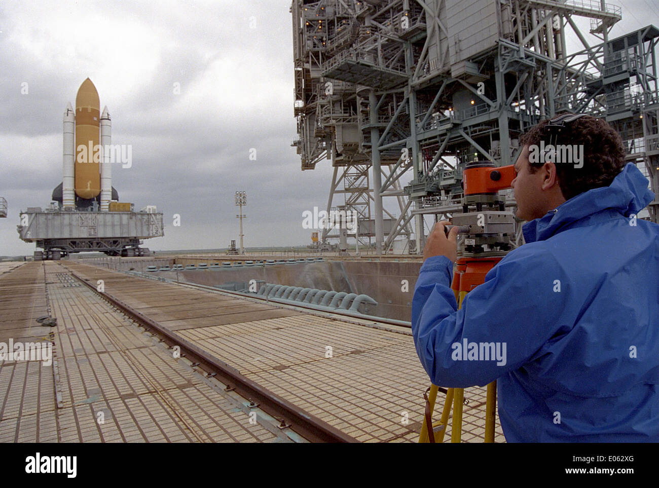 STS-57 préparatifs de lancement Banque D'Images