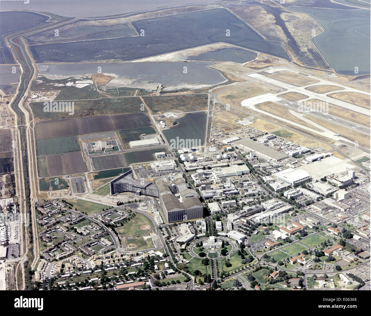 Vue aérienne de NASA Ames Research Center Banque D'Images