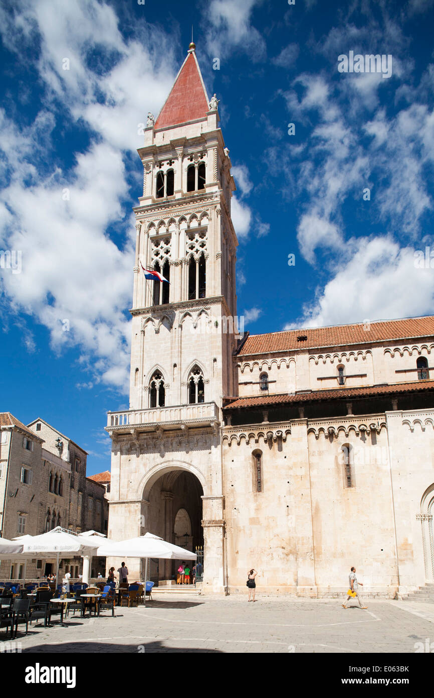 Cathédrale de St Lawrence, Trogir, en Dalmatie, Croatie, Europe Banque D'Images