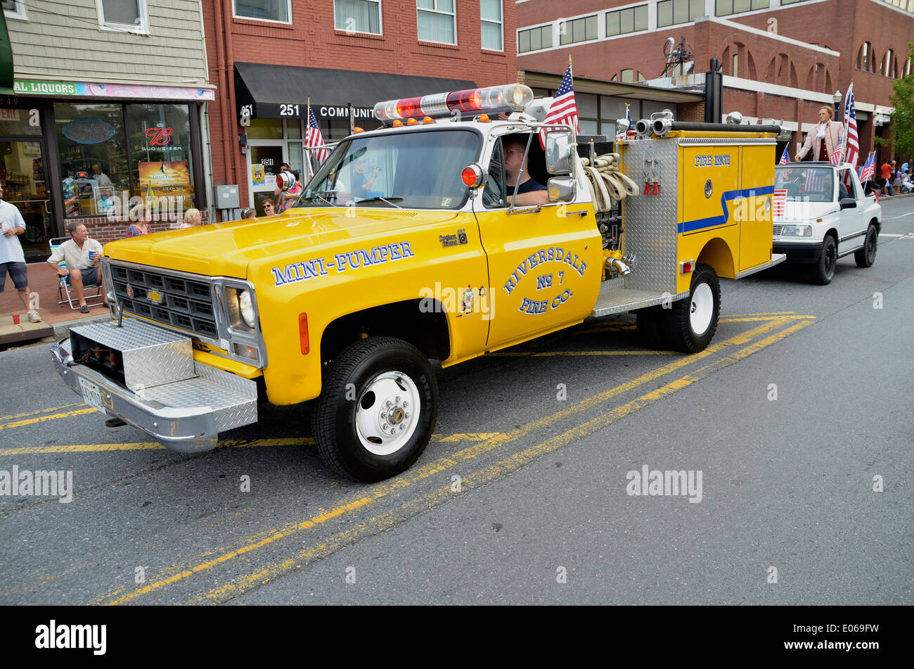 Un mini-pumper dans un Independance day parade à Annapolis (Maryland) Banque D'Images