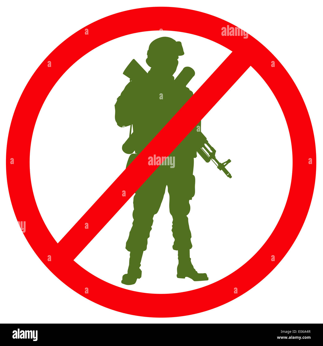 Pas de guerre. Vector Banque D'Images