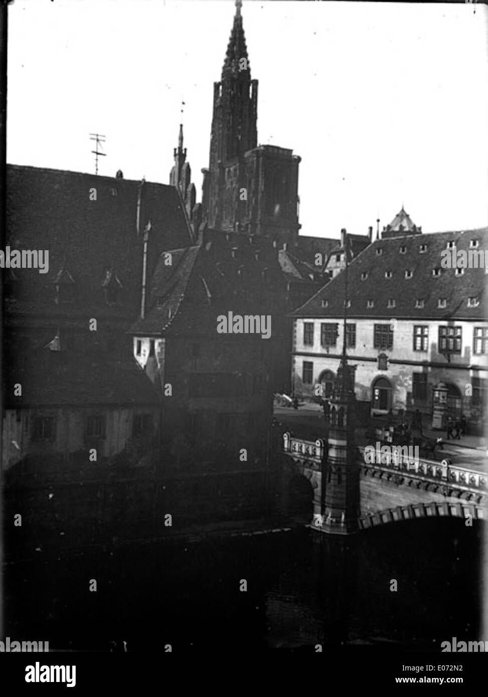 Cathédrale de Strasbourg à contre-jour Banque D'Images