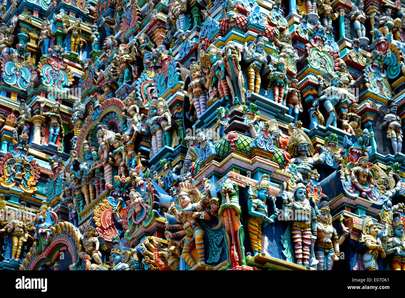 Temple Sri Meenakshi à Madurai, Tamil Nadu, Inde Banque D'Images