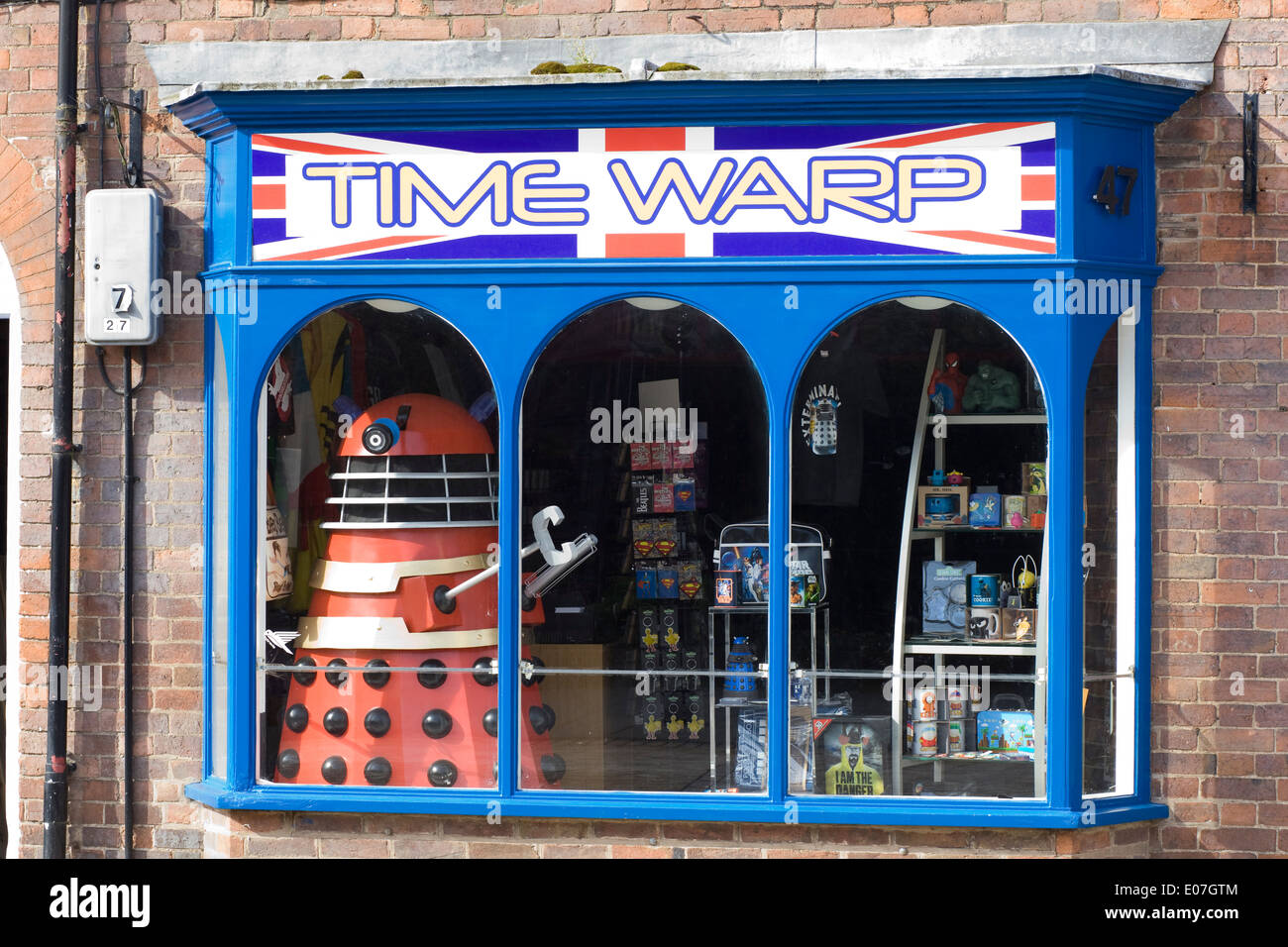 Le Time Warp Shop window Stratford Upon Avon en Angleterre Banque D'Images