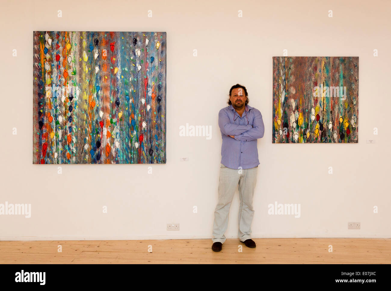 Exposition solo de l'artiste cubain Ernesto Villanueva à différents galerie à Londres Banque D'Images