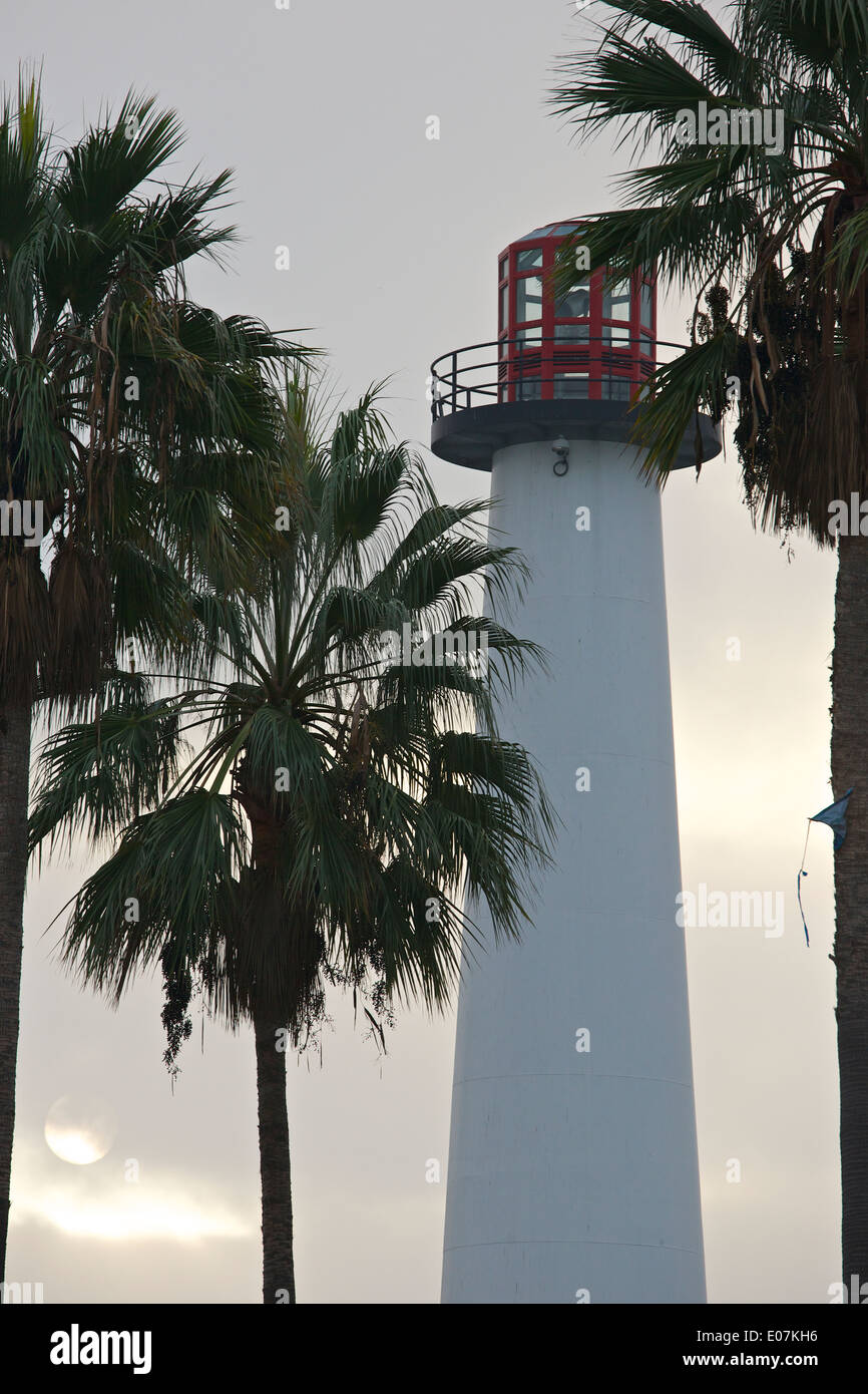 Lever du soleil sur le rivage, de Long Beach en Californie. Banque D'Images