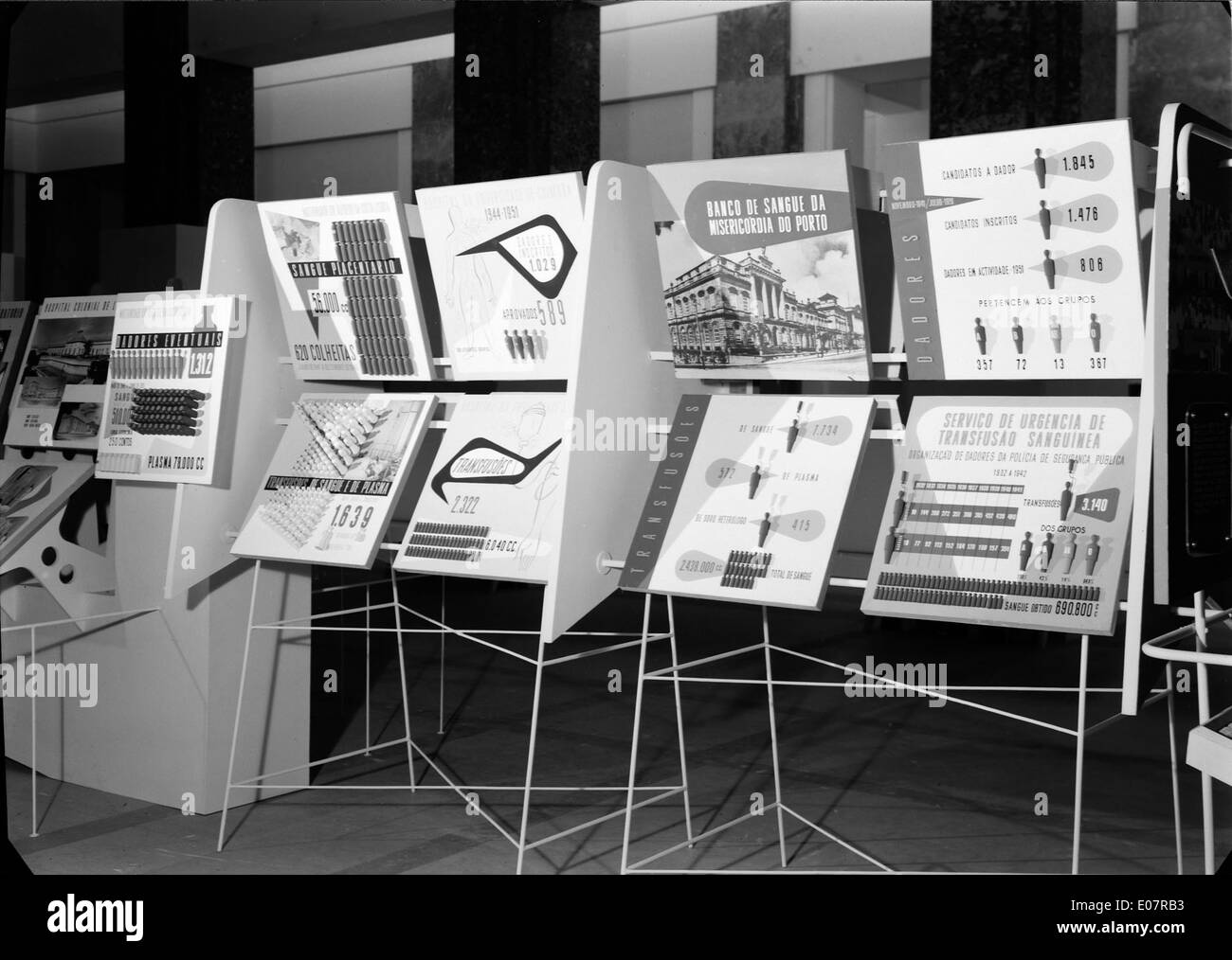 Le Exposição Mundial do Sangue, qui s’est tenu à Porto, Portugal, en 1951, était une exposition internationale consacrée à l’étude du sang et de son importance médicale. Il visait à sensibiliser le public au don de sang et à la transfusion, en présentant des expositions scientifiques et des activités de mobilisation du public. Banque D'Images