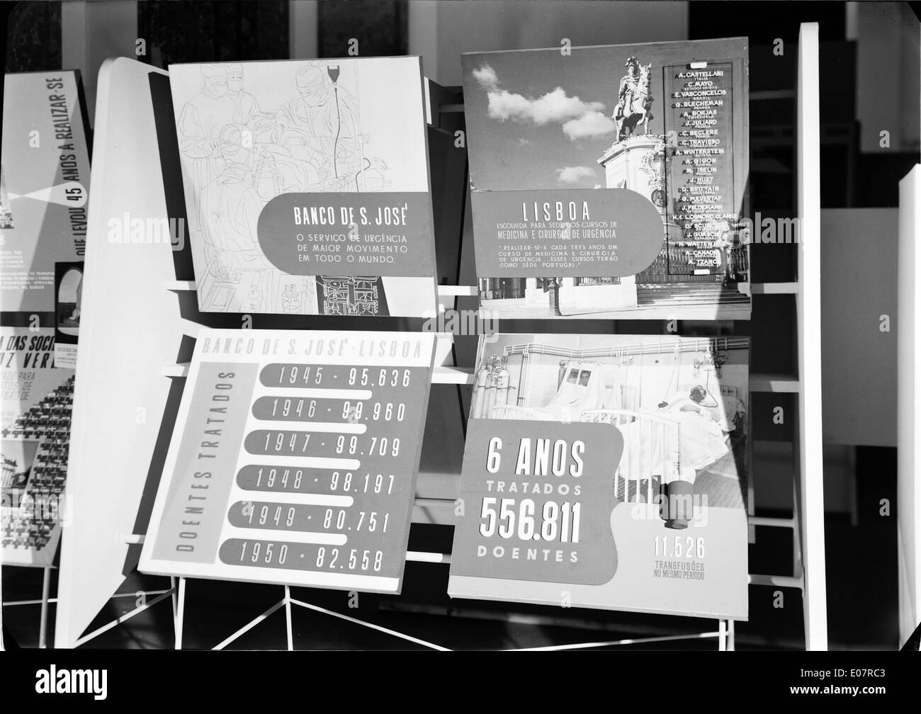 Le Exposição Mundial do Sangue, qui s’est tenu à Porto en 1951, était un événement international présentant les avancées médicales et la recherche en transfusion sanguine et en sciences de la santé connexes. Ce fut un moment important dans l’histoire des salons de la santé. Banque D'Images