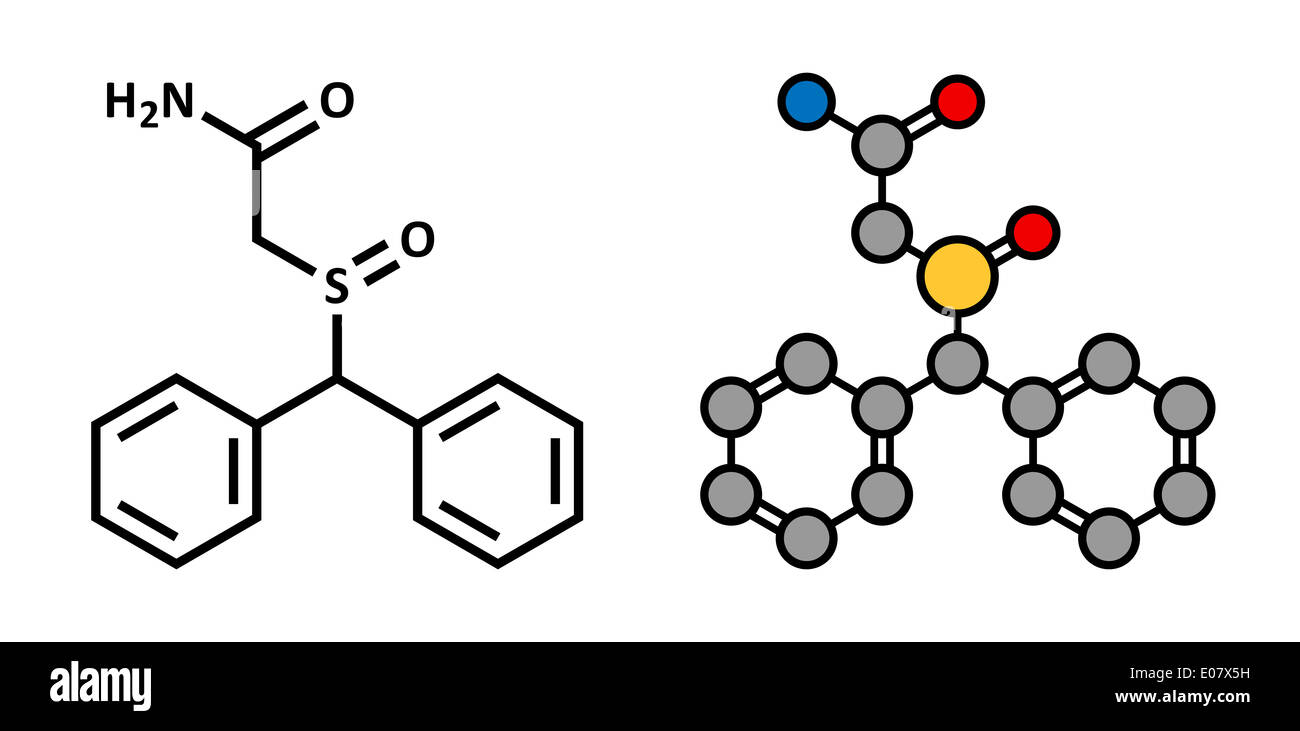 La promotion de l'éveil le modafinil médicament. Utilisé pour traiter la narcolepsie et illicitement en tant qu'agent de dopage. Banque D'Images