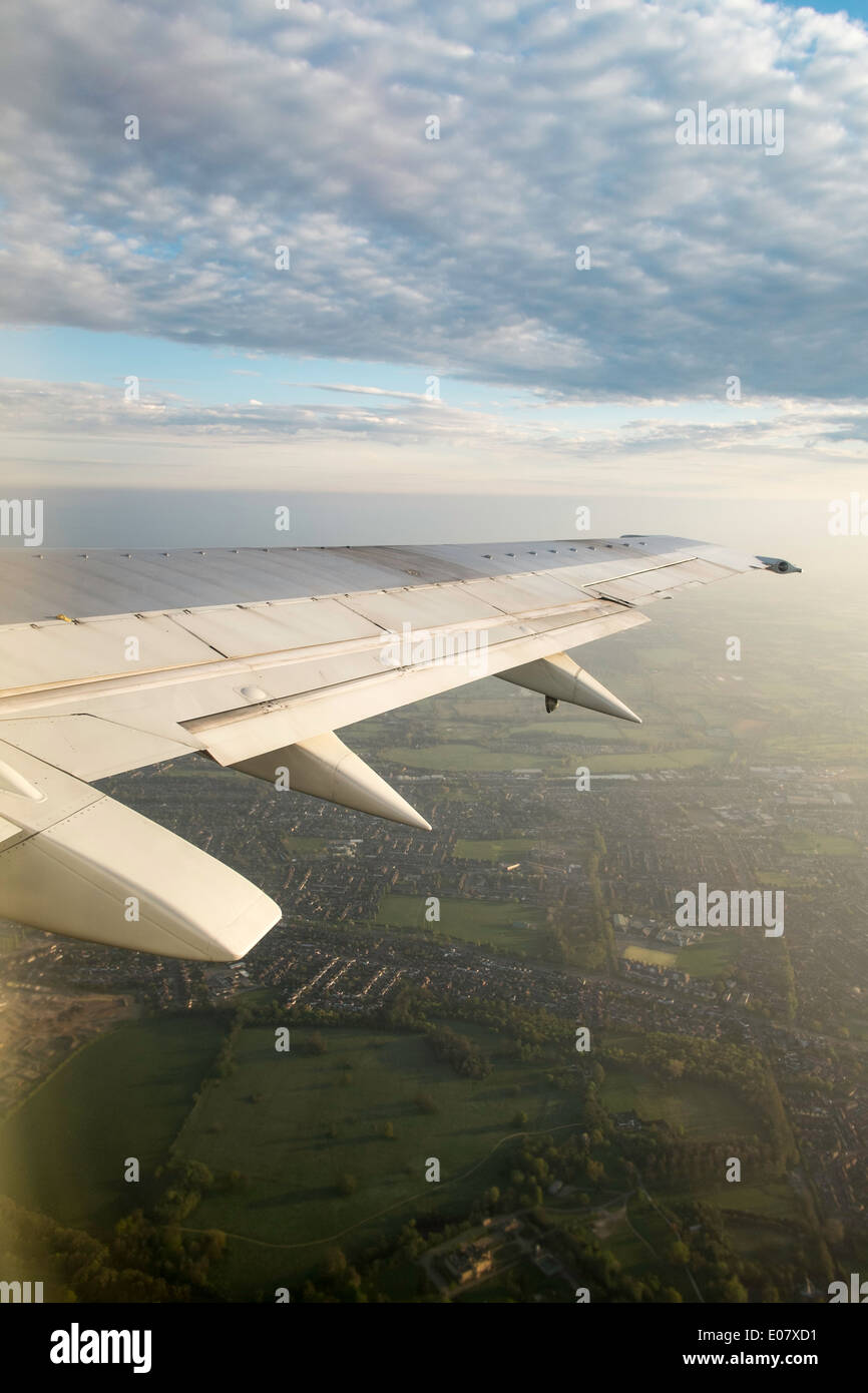 Décollant de l'aéroport de Heathrow, Londres, Royaume-Uni Banque D'Images