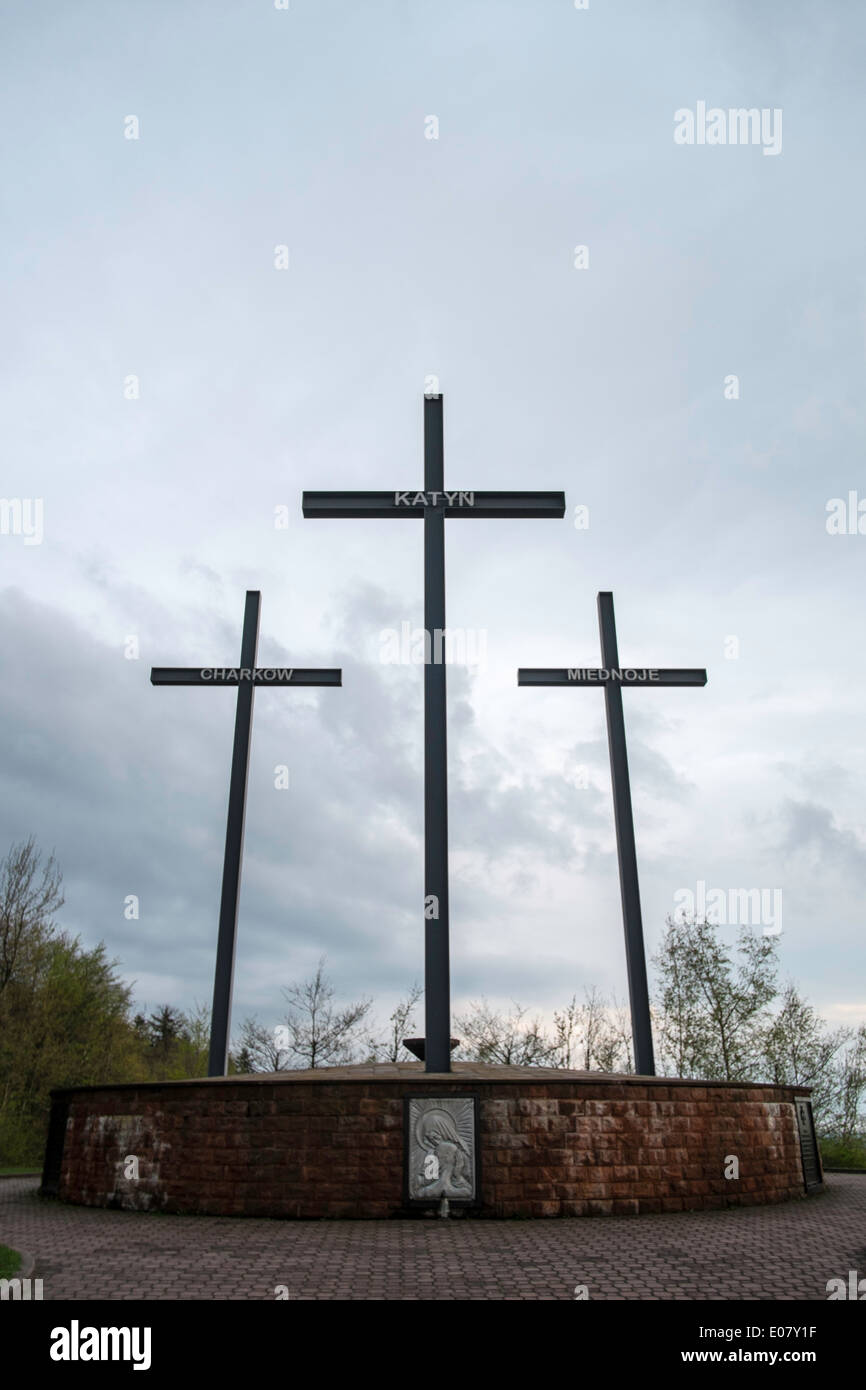Monument à Katyn, morts à la guerre monument mémorial Banque D'Images