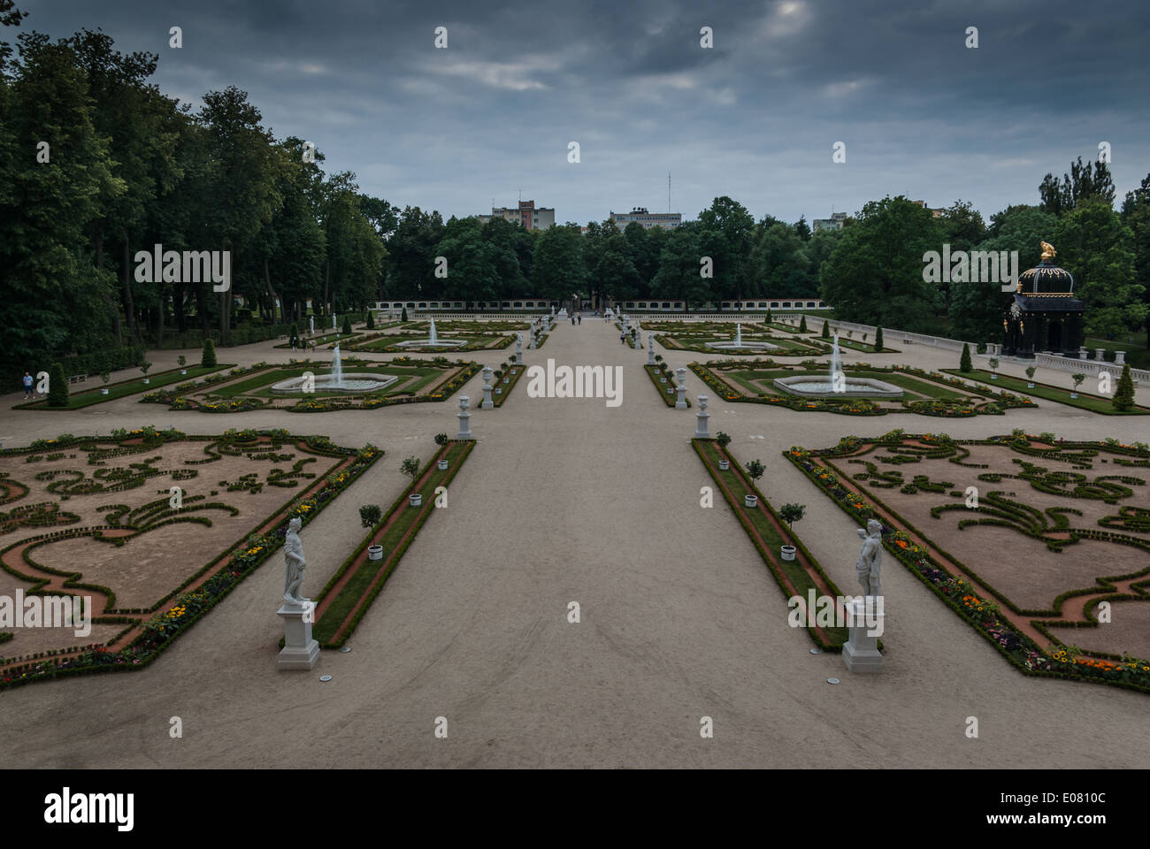 Jardin à la française, Rafael (Branickich le Palais Branicki, Białystok (Bialystok), Podlasie, l'est de la Pologne Banque D'Images