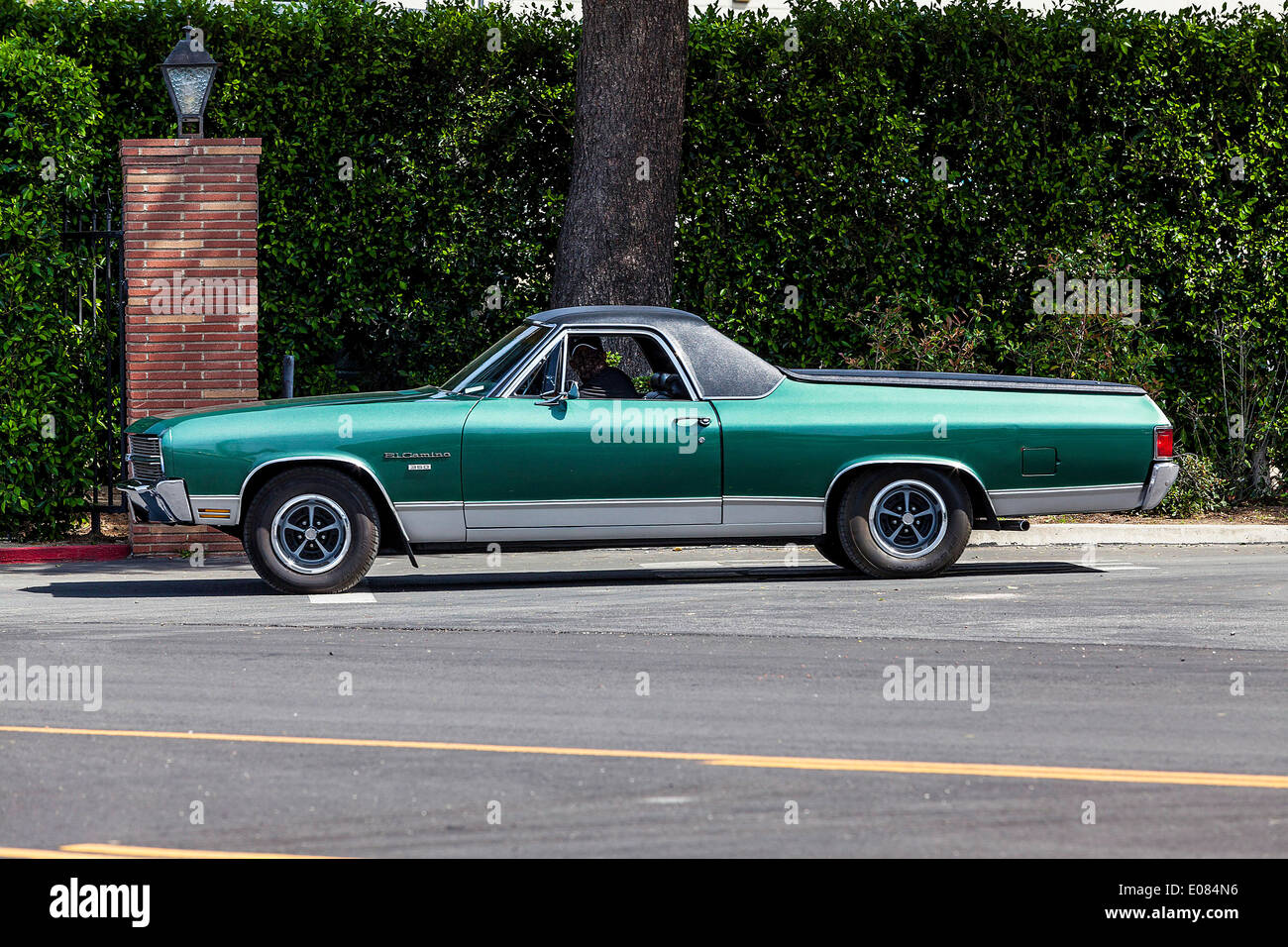 Un 1970 Chevy El Camino avec un top de vinyle Banque D'Images