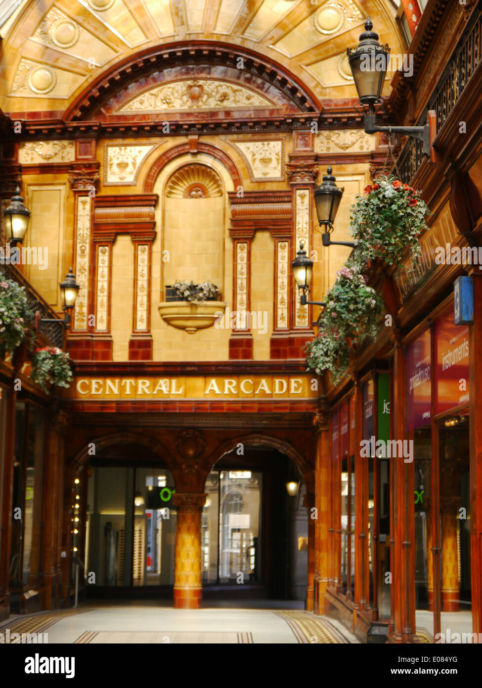De l'intérieur détail architectural Central ornementé Arcade dans Newcastle Upon Tyne, England, UK Banque D'Images