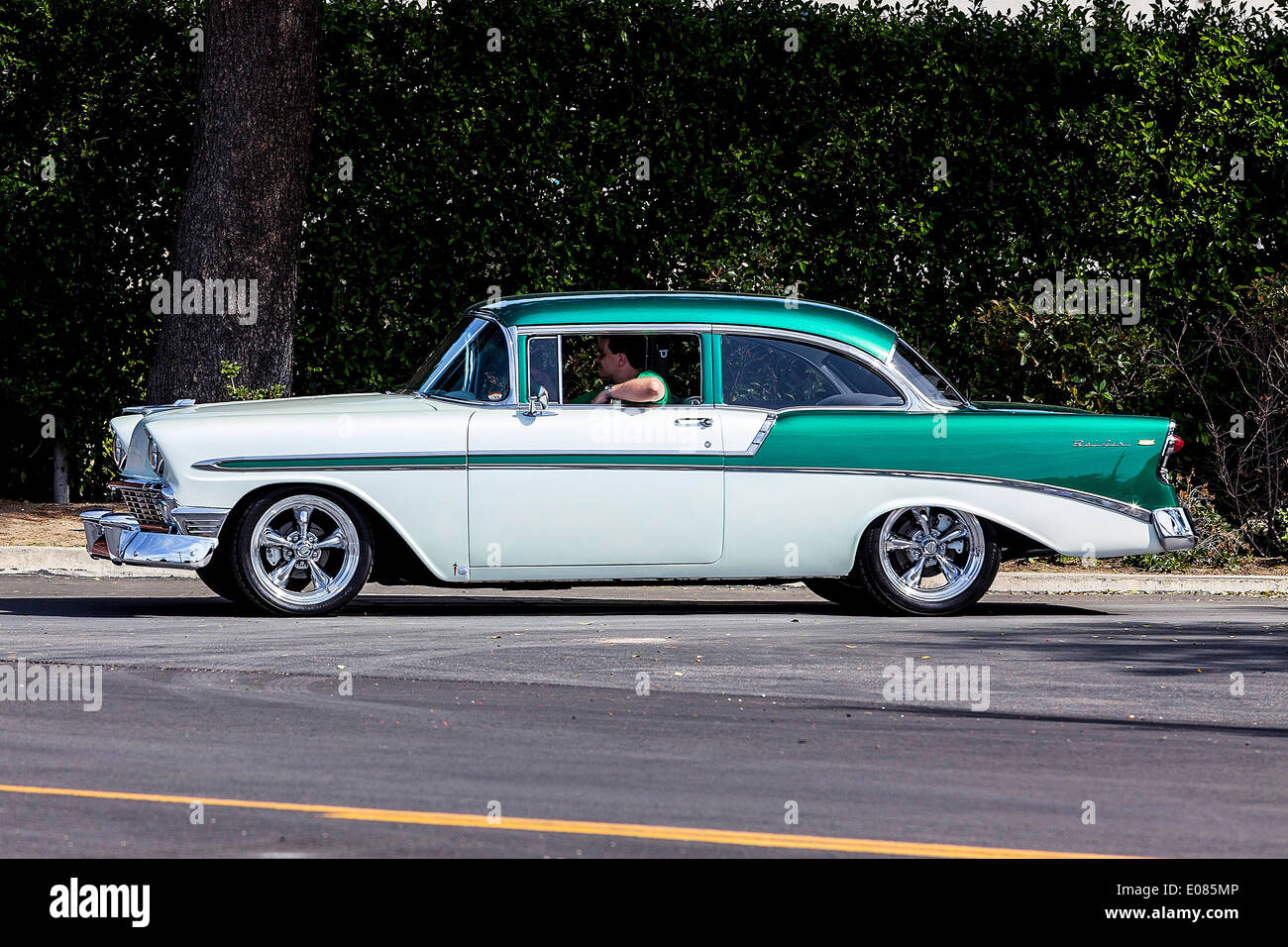 Une Chevy Sedan 2 portes 1956 Banque D'Images