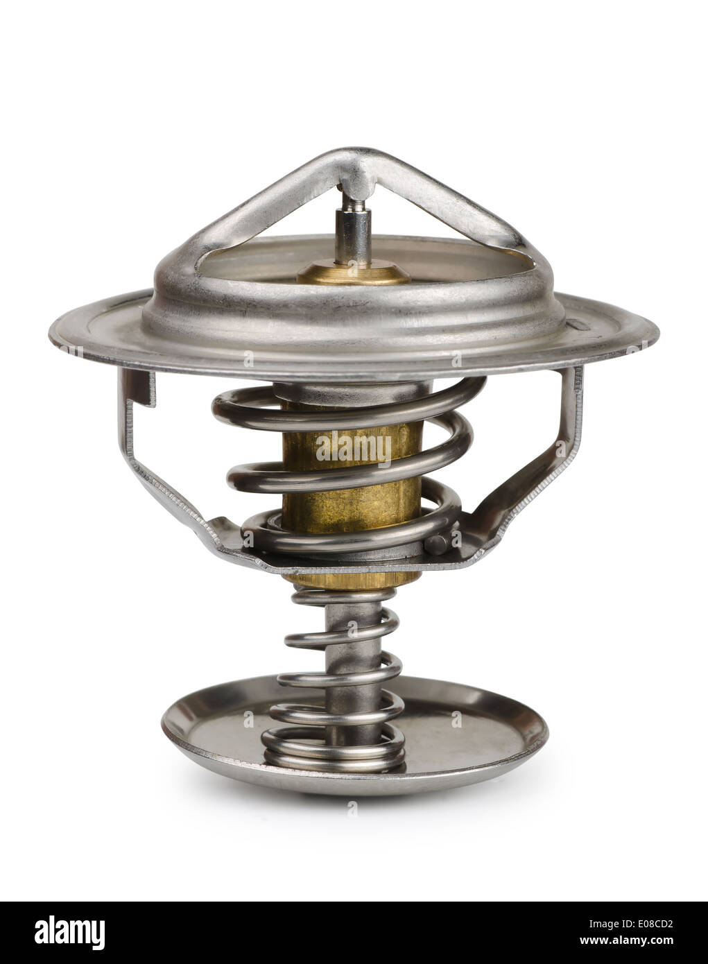 Nouveau thermostat voiture isolated on white Banque D'Images