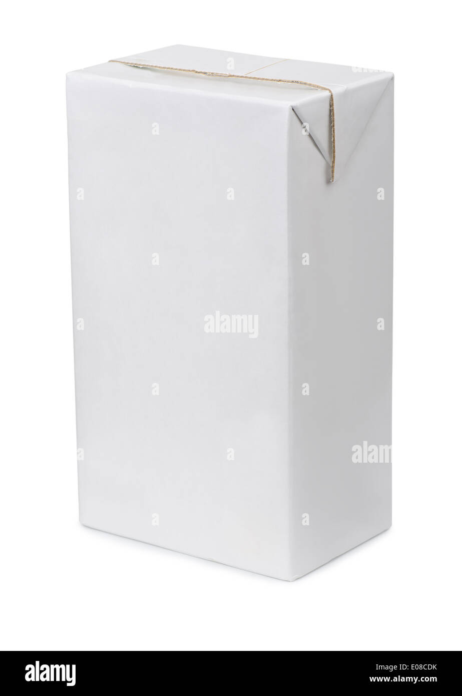Papier d'emballage blanc verre isolé sur fond blanc Banque D'Images