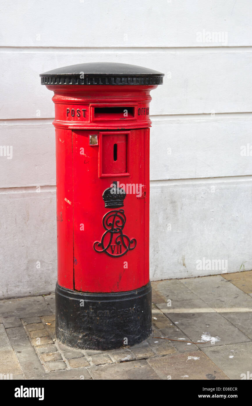 Boite aux lettres rouge, Gibraltar Banque D'Images