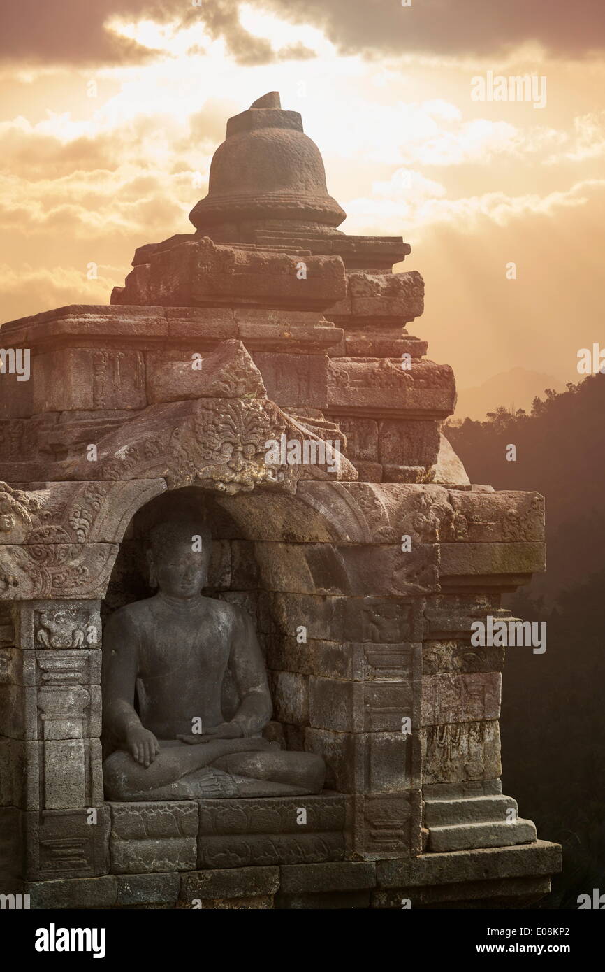 Temple bouddhiste de Borobudur, UNESCO World Heritage Site, Java, Indonésie, Asie du Sud, Asie Banque D'Images