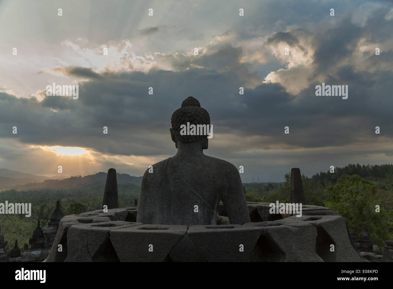 Temple bouddhiste de Borobudur, UNESCO World Heritage Site, Java, Indonésie, Asie du Sud, Asie Banque D'Images