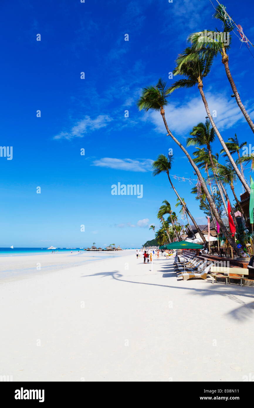 White Beach, Boracay Island, Philippines, les Visayas, en Asie du Sud-Est, l'Asie Banque D'Images
