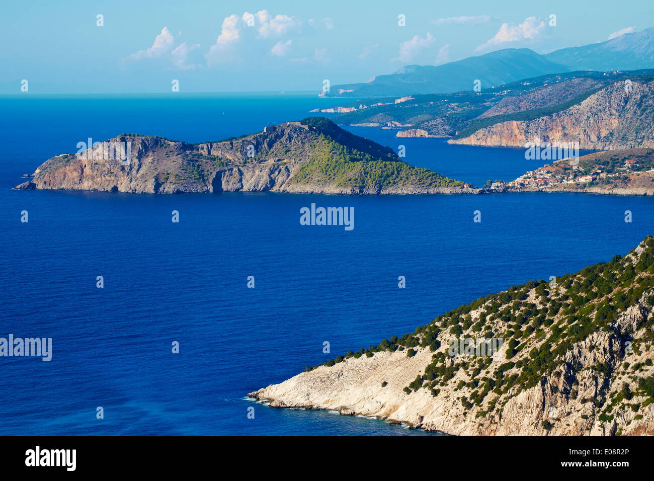 Côte Nord, Assos, Céphalonie, îles Ioniennes, îles grecques, Grèce, Europe Banque D'Images
