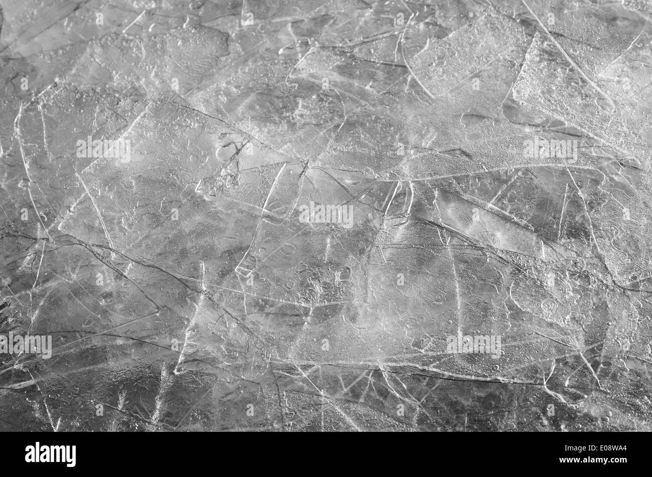 Des fragments de glace brisée fine Banque D'Images