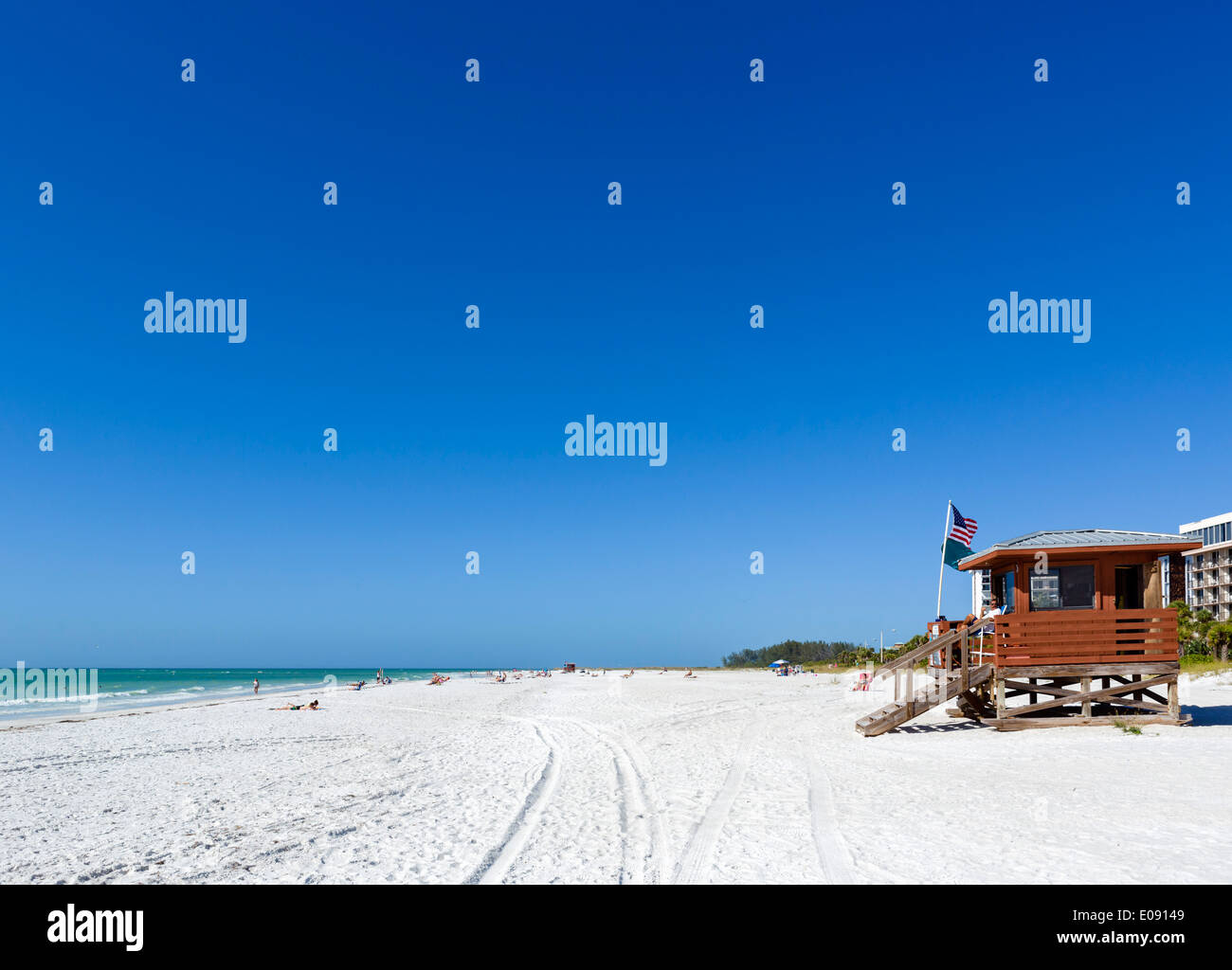Lido Beach, Sarasota, la Côte du Golfe, Florida, USA Banque D'Images