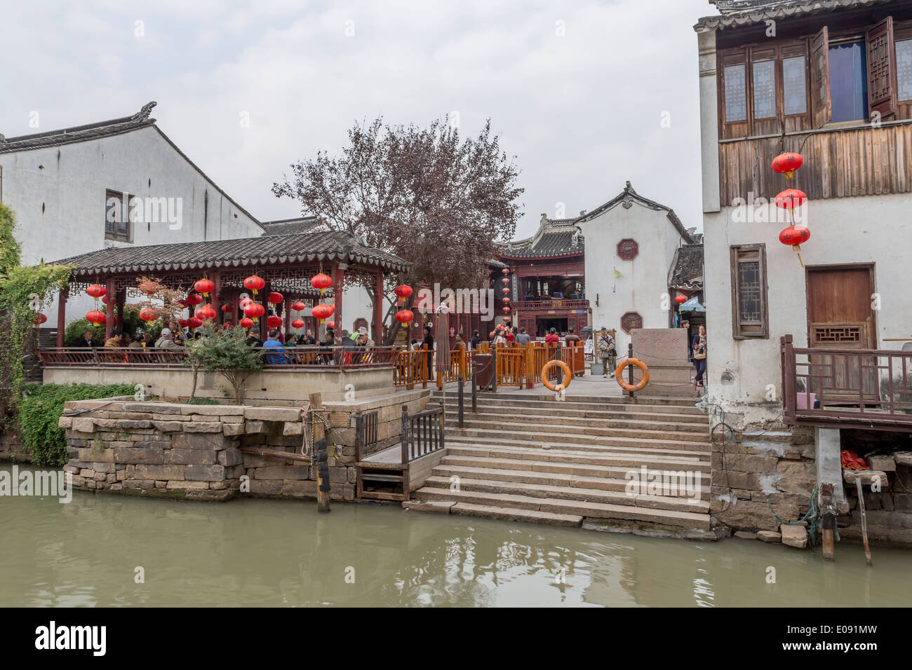 La province de Jiangsu, Suzhou CHINE Canal Venise de l'Orient Banque D'Images