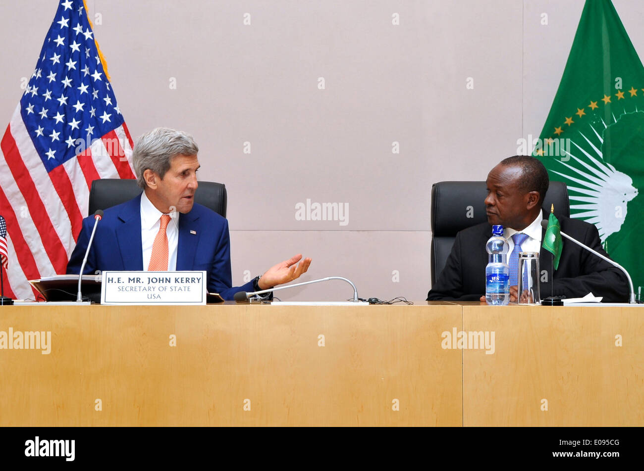 Kerry secrétaire rencontre au vice-président, les commissaires en Ethiopie Banque D'Images