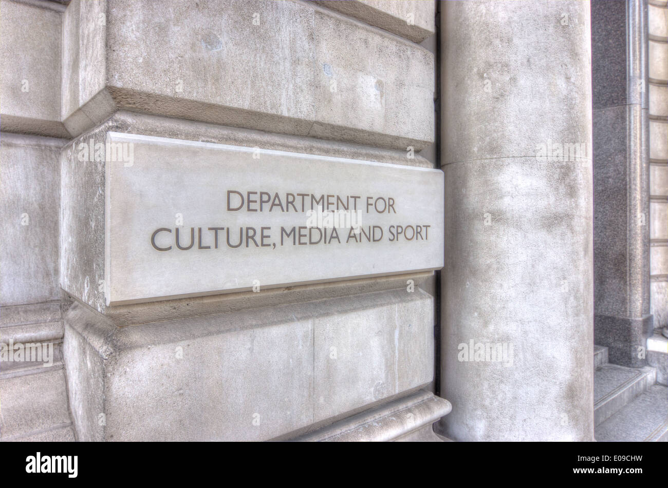 Ministère de la culture, des médias et du sport. whitehall Banque D'Images