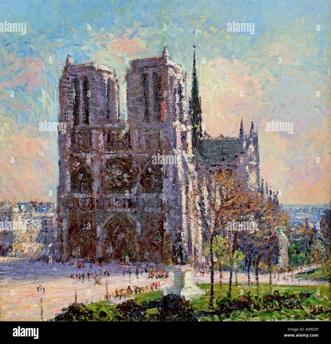 Vue de Notre Dame Paris 1911 Gustave Loiseau 1865 -1935 Français France Banque D'Images