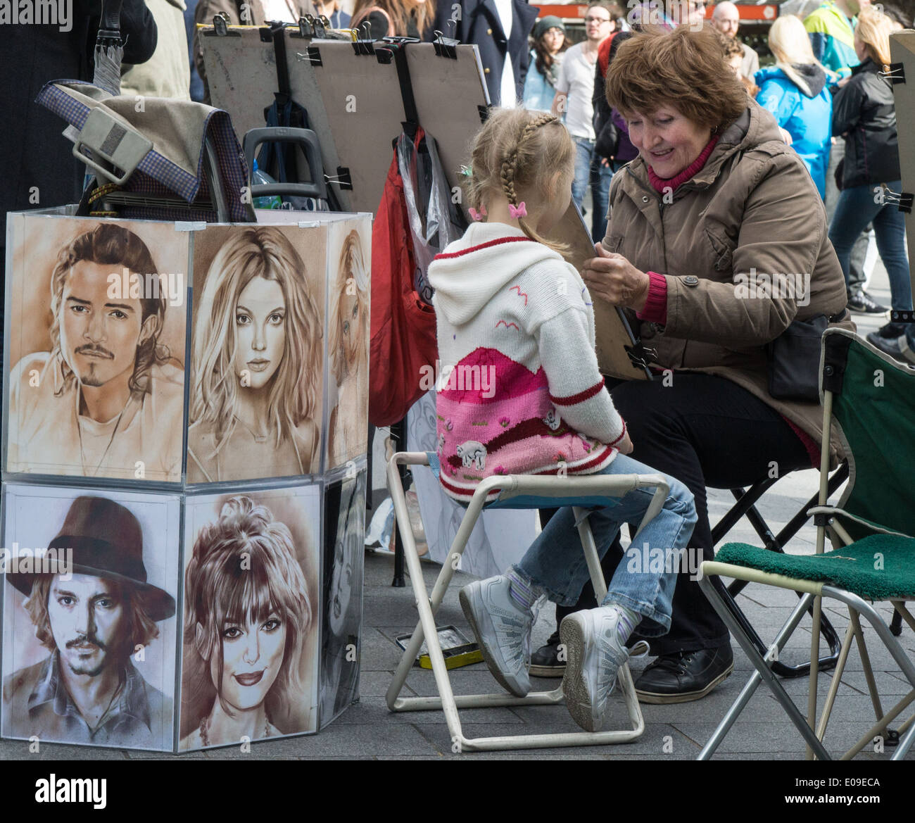 Portrait de la rue de Londres, artiste Banque D'Images