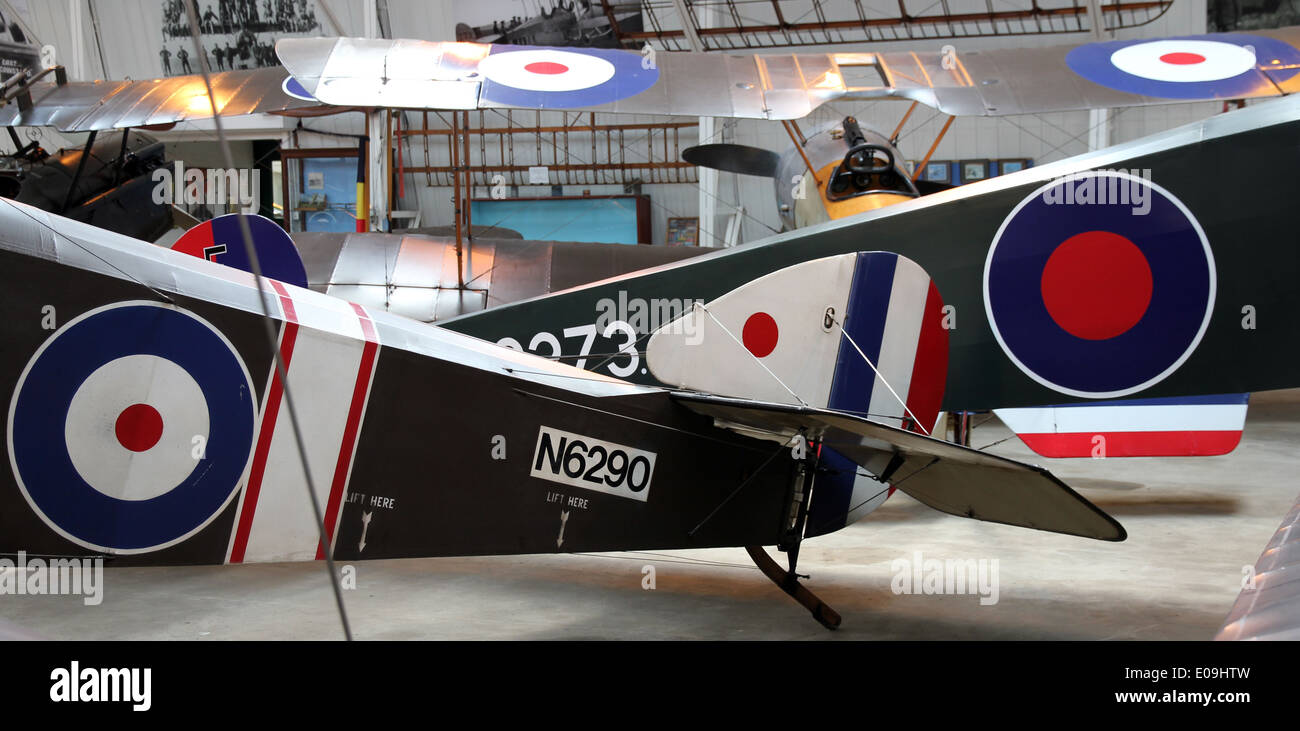 World War 1 aéronefs tailplanes flighter RAF Banque D'Images