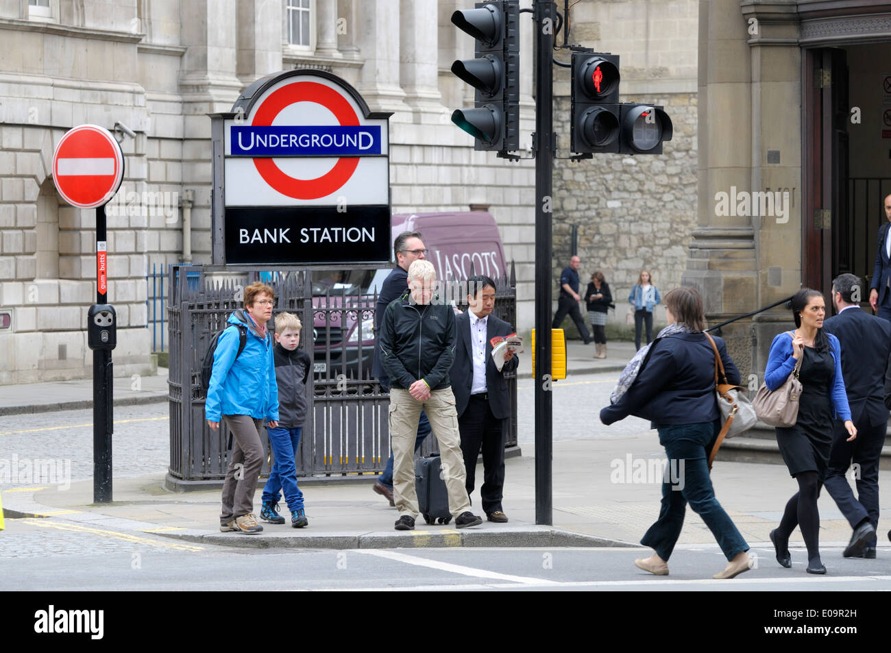 Londres, Angleterre, Royaume-Uni. La station de métro Bank Banque D'Images