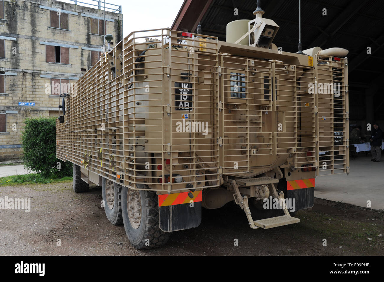 Mastiff est un blindé lourdement, 6 x 6-roues motrices du véhicule de patrouille qui transporte huit personnes, plus deux membres de l'équipage. Banque D'Images