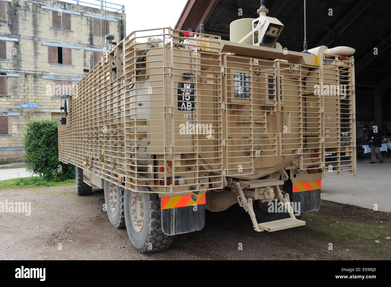 Mastiff est un blindé lourdement, 6 x 6-roues motrices du véhicule de patrouille qui transporte huit personnes, plus deux membres de l'équipage. Banque D'Images