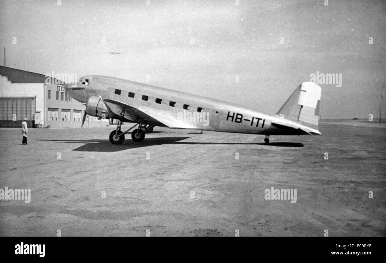 34. Douglas DC-2, HB-ITI, Swissair, Glendale Banque D'Images