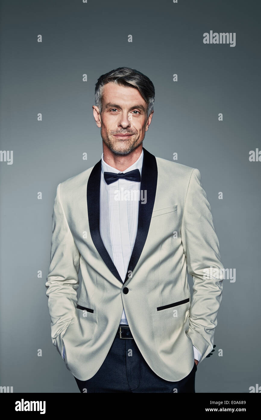 L'homme à deux tons tuxedo Banque D'Images