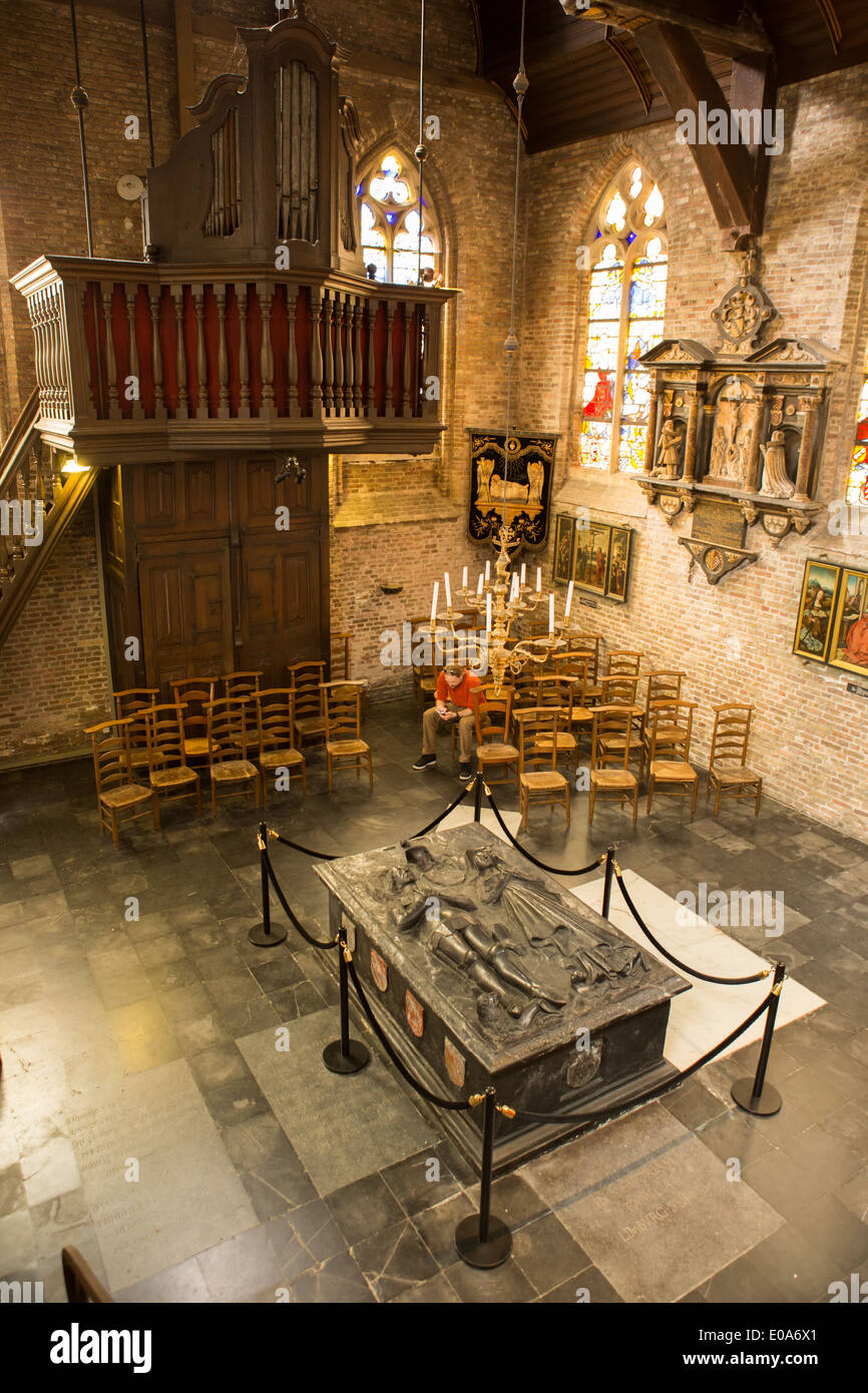 Intérieur de l'Église de Jérusalem, Jeruzalemkerk dans Brugge, Bruges, Belgique Banque D'Images