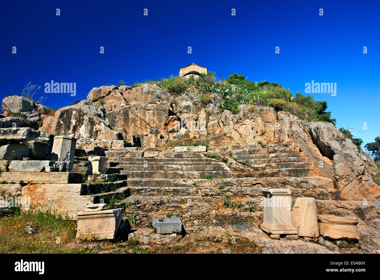 Sur le site archéologique d'Eleusis ('Elefsis' ou 'Elefsina'), l'Attique, Grèce Banque D'Images