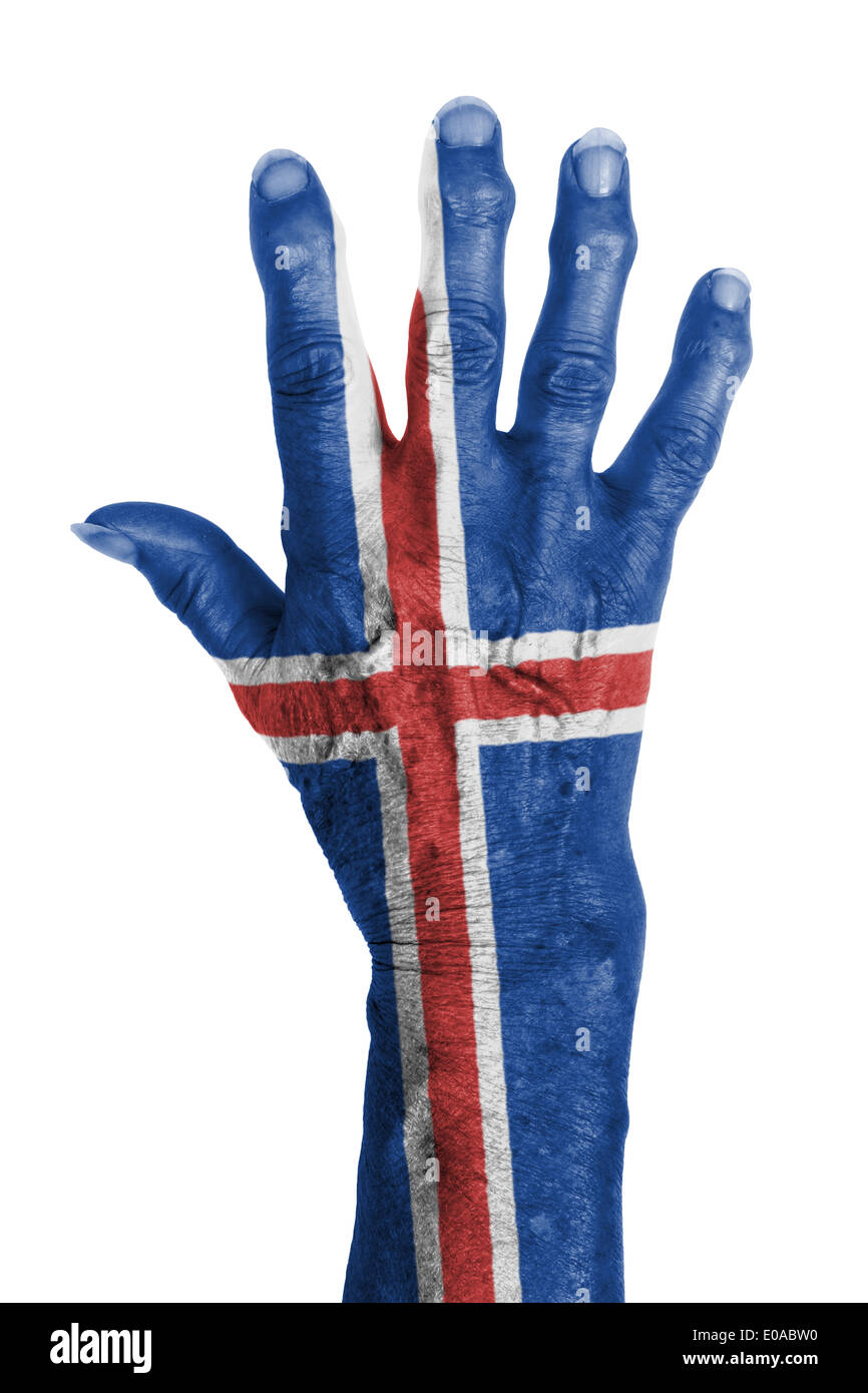 Part d'une vieille femme à l'arthrite isolated on white Banque D'Images