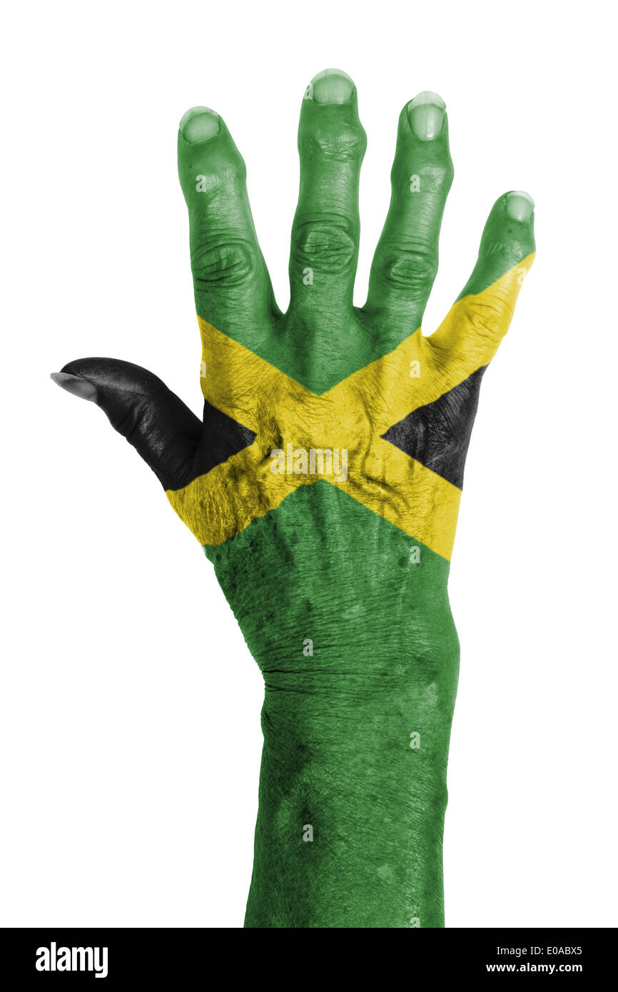 Part d'une vieille femme à l'arthrite isolated on white Banque D'Images