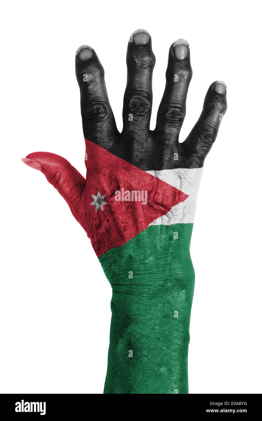 Part d'une vieille femme à l'arthrite isolated on white Banque D'Images