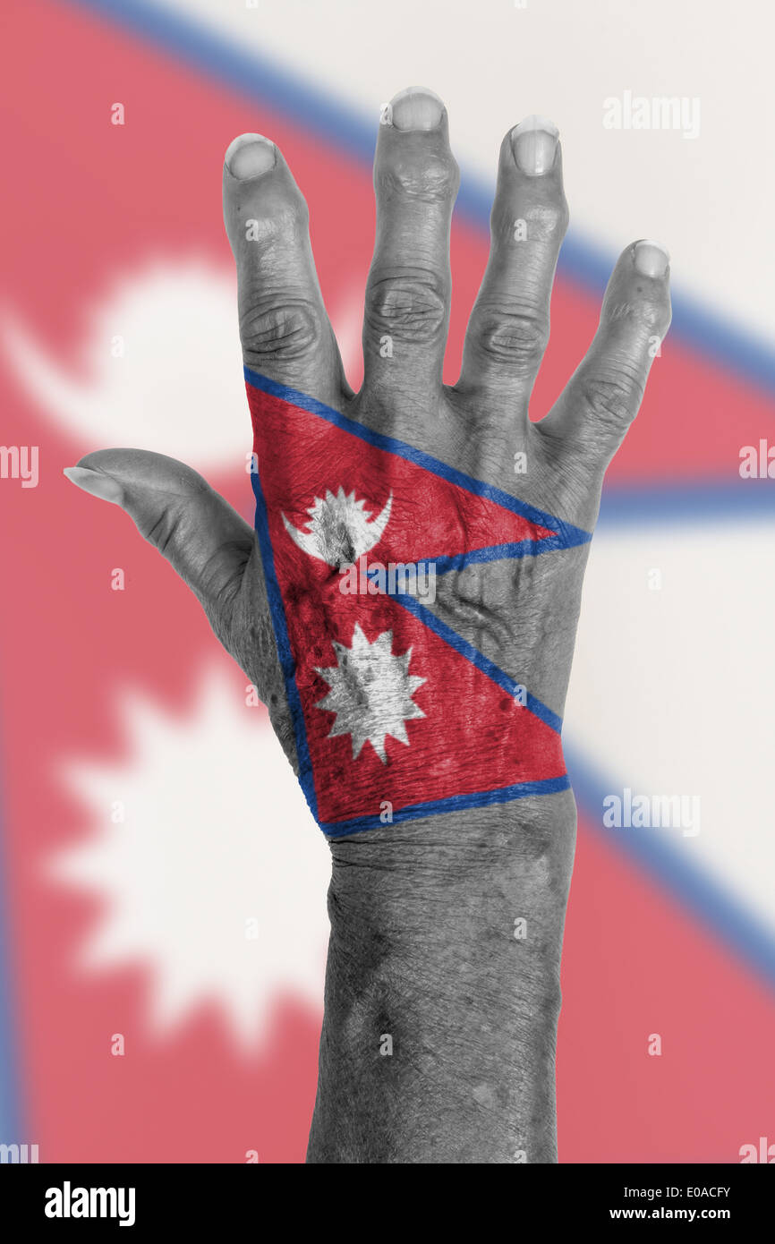 Part d'une vieille femme à l'arthrite isolated on white Banque D'Images