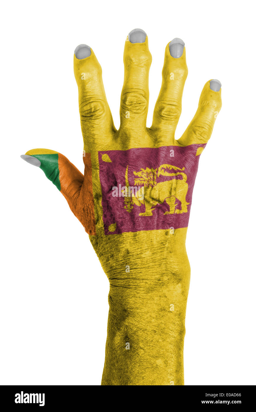 Part d'une vieille femme à l'arthrite isolated on white Banque D'Images